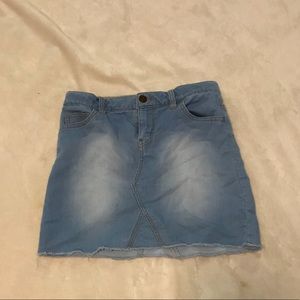 Faded denim skirt
